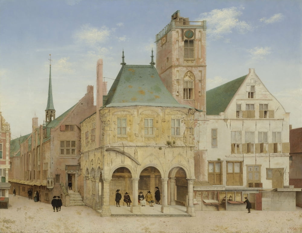The Old Town Hall Of Amsterdam Canvas Art - (36 x 24)