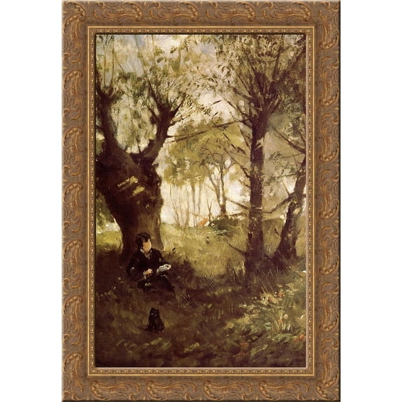 The Old Track to Auvers 19x24 Gold Ornate Wood Framed Canvas Art by Morisot, Berthe
