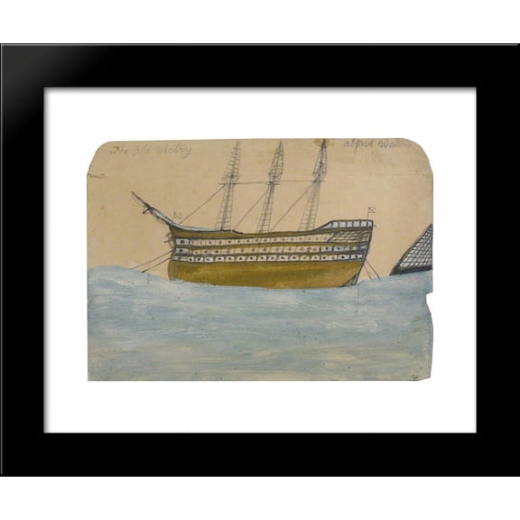 The Old Victry, HMS 'Victory' 20x24 Framed Art Print by Alfred Wallis