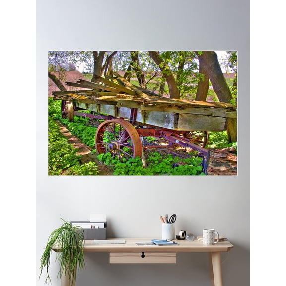 The Old Wagon Poster Wall Art, Modern Wall Decor For Living Room Bedroom, 8x12 UNFRAMED