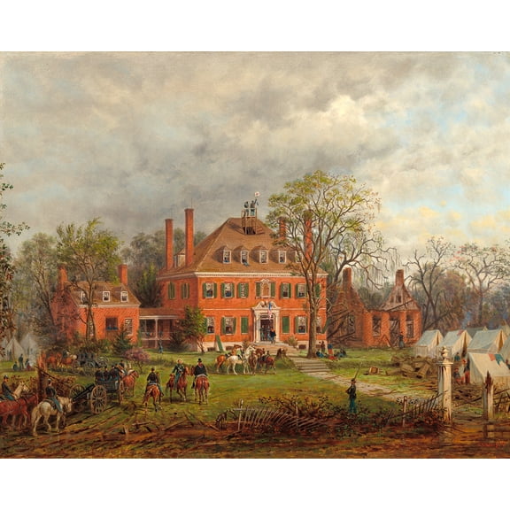 The Old Westover House by Edward Lamson Henry - 12" x 18" Art Print Wall Decor