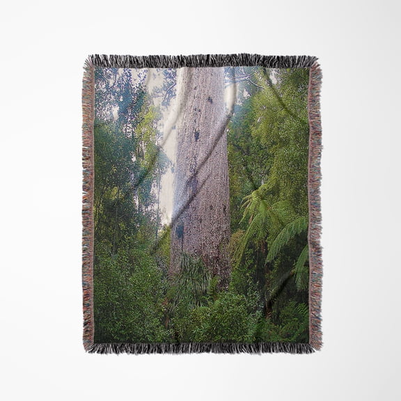 The Oldest Kauri Tree In New Zealand Tane Mahut2000 Years Ago Approximately During Life Of Christ, Woven Blanket
