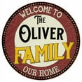 thumbnail image 1 of The Oliver Family 14" Round Metal Sign Kitchen Game Room Decor 100140038249, 1 of 1