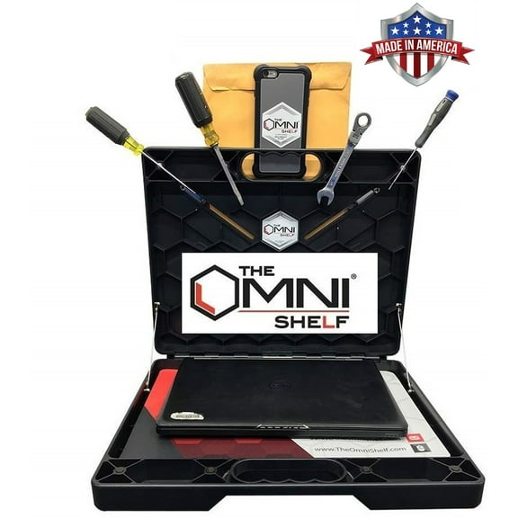 The Omni Shelf - New - Magnetic Toolbox Utility Shelf - 40 lb. Capacity- Hands Free Portable Workstation - Perfect for Numerous Occupations