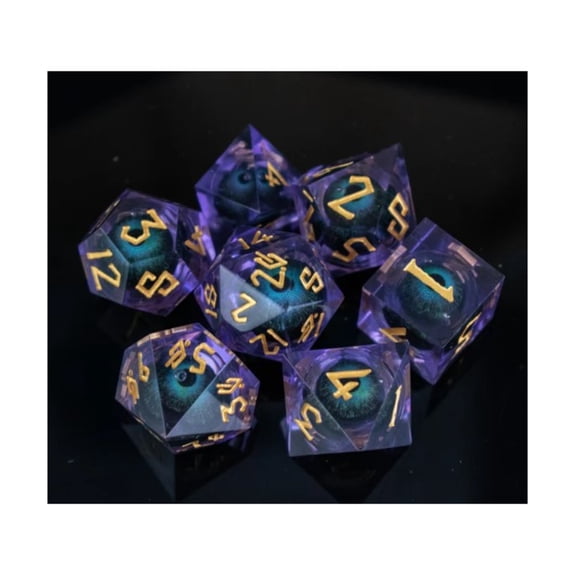 Misty Mountain Gaming Liquid Core Poly Set - The Omnipotent Dice (7) New