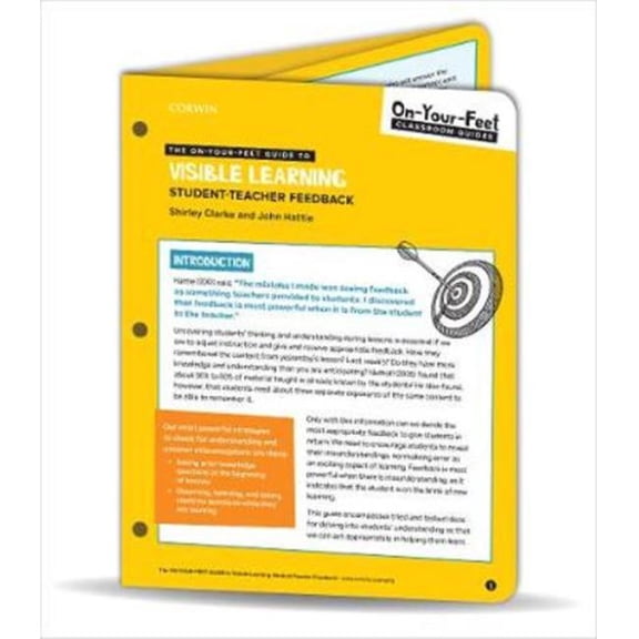 The On-Your-Feet Guide to Visible Learning Book for Student-Teacher Feedback