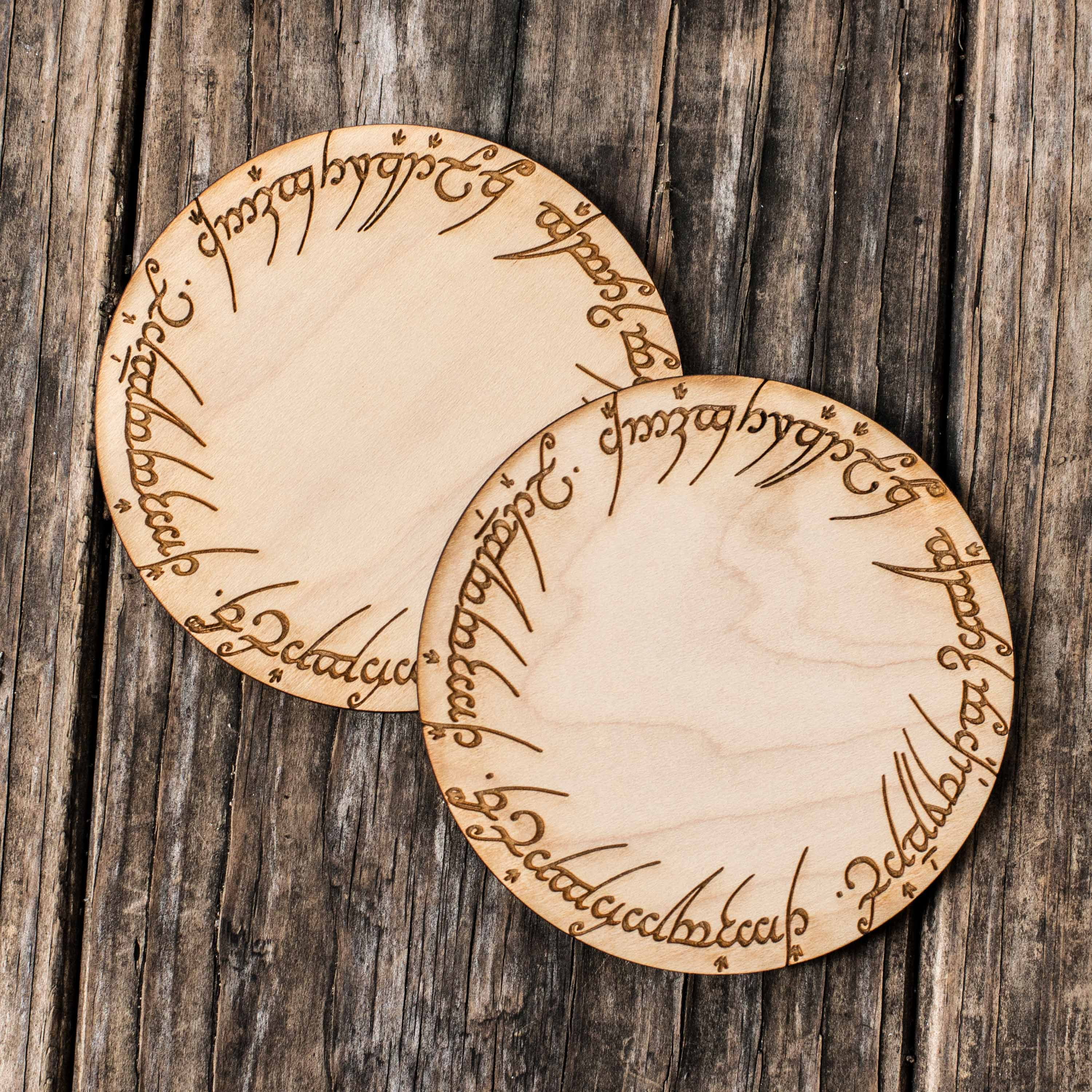 Lineman Coasters Set of 2 - Raw Wood Lineman Coasters Set of 2 - Raw Wood