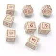 thumbnail image 1 of The One Ring: Engraved White Dice Set, 8 Pieces, 1 of 5