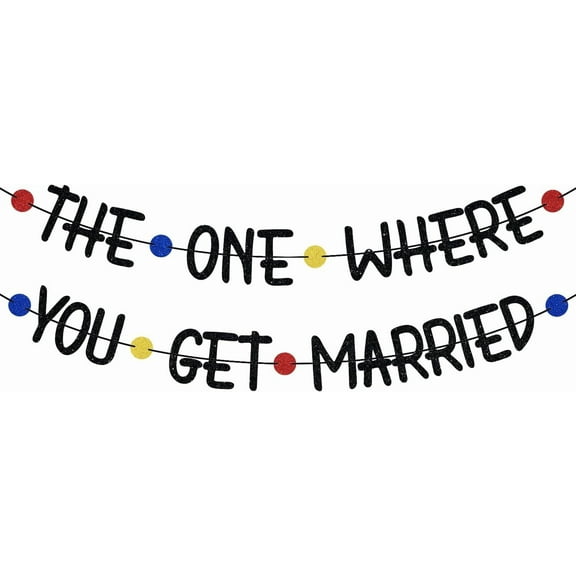The One Where You Get Married Banner, Future Mr & Mrs, Just Married, Wedding/Engagement/Bridal Shower Party Decorations