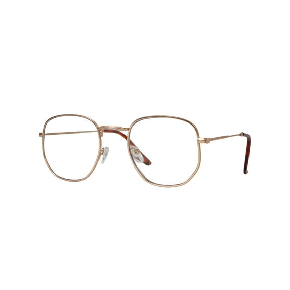 The One Who Knocks Clear Hexagonal Aviator Lens Glasses, Gold
