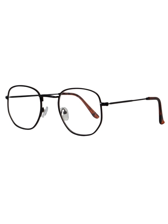 The One Who Knocks Clear Rectangle Aviator Lens Glasses, Black