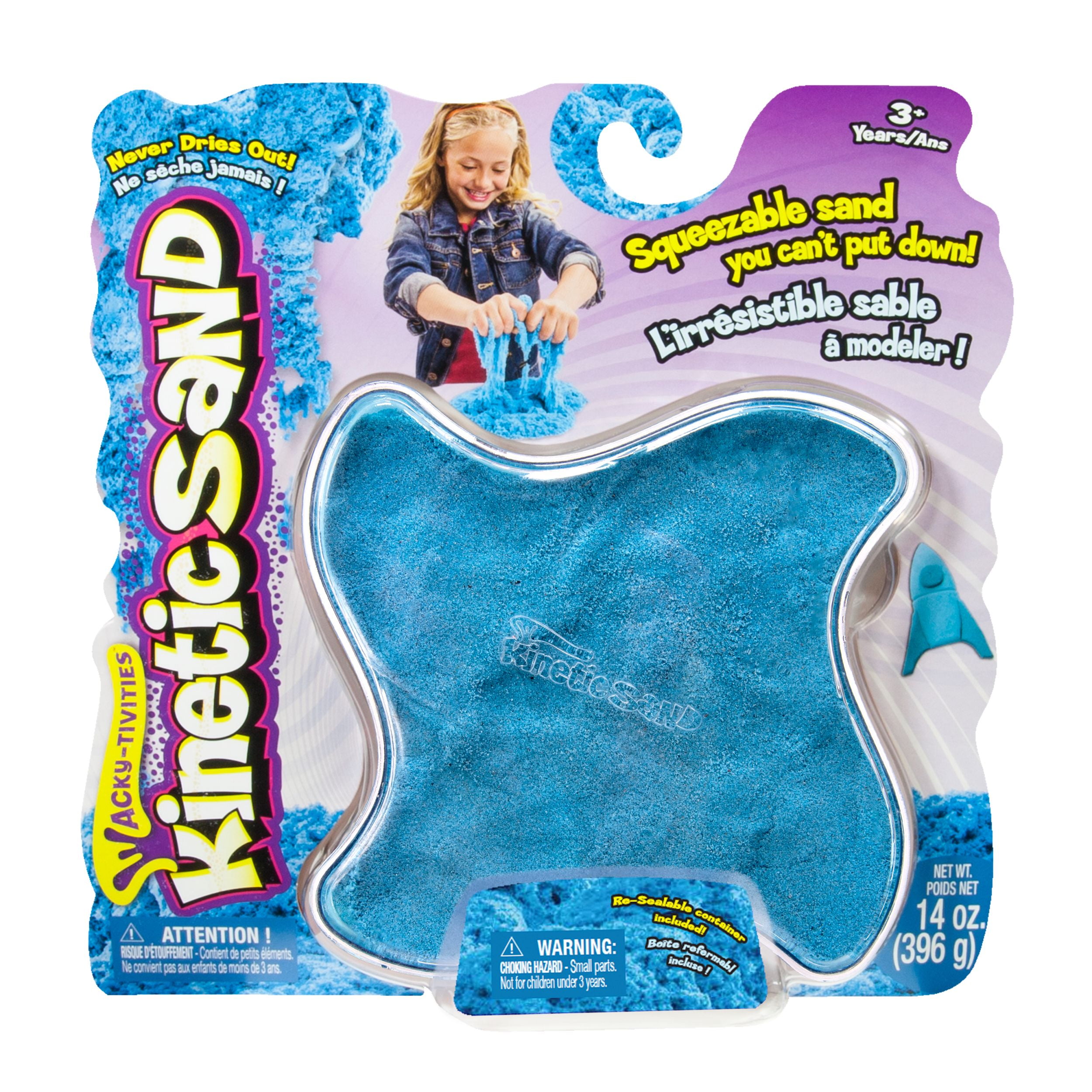 The One & Only Kinetic Sand (Pack of 6) Assorted 1 Pink, 3 Green, 2 Blue