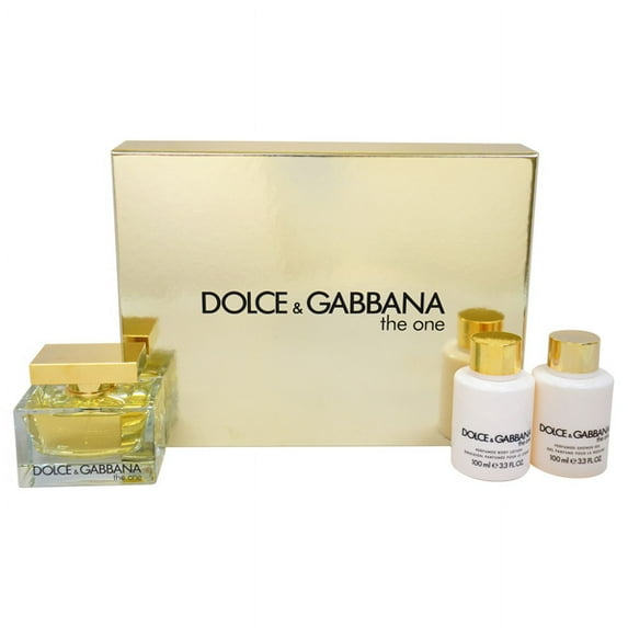 The One by Dolce & Gabbana for Women - 3 Pc Gift Set 2.5oz EDP Spray, 3.4oz Perfumed Body Lotion, 3.4oz Perfumed Shower Gel