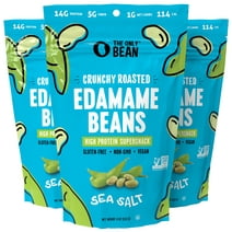 The Only Bean Crunchy Edamame Bean Snack, Vegetable Chips 4 oz 3 Pack