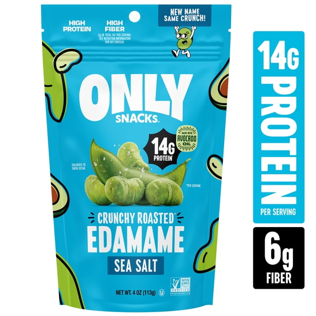 Stay Assembly Complete The Only Bean Crunchy Roasted Edamame Bean Snack, Sea Salt, 4 oz Bag ...