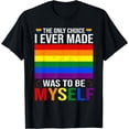 thumbnail image 1 of The Only Choice I Ever Made Was To Be Myself LGBTQ+ Flag T-Shirt, 1 of 4