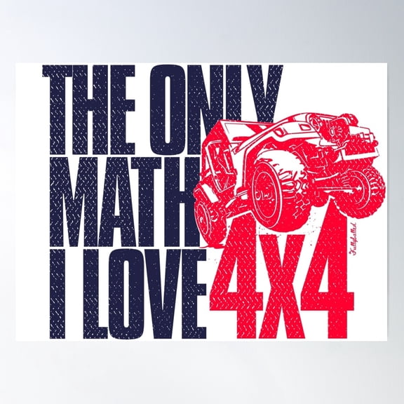 The Only Math I Love - 4X4 Poster Wall Art, Modern Wall Decor For Living Room Bedroom, 12x18 UNFRAMED