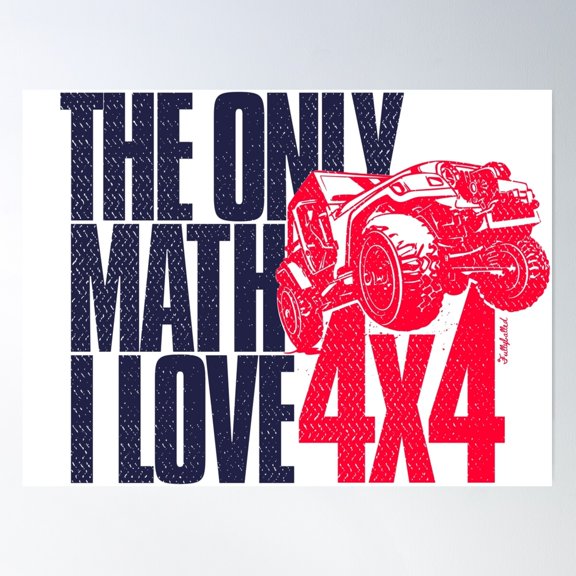 The Only Math I Love - 4X4 Poster Wall Art, Modern Wall Decor For Living Room Bedroom, 8x12 UNFRAMED