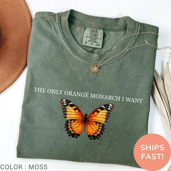 The Only Orange Monarch I Want T-Shirt | Vintage Style Comfort Colors Shirt | Soft Unisex Gift Shirt