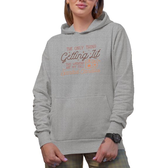 The Only Thing Getting Lit This Weekend Are My Fall Scented Candles Art Merch Gift, Heather Grey Hooded Sweatshirt or Hoodie, Medium