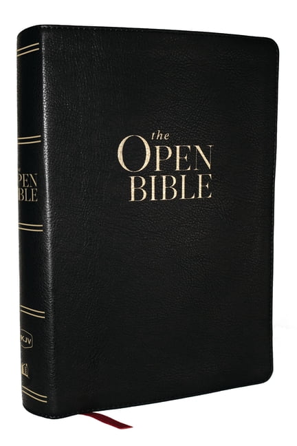 The Open Bible: Read and Discover the Bible for Yourself (Kjv, Black Leathersoft, Red Letter, Comfort Print, Thumb Index, (Hardcover)