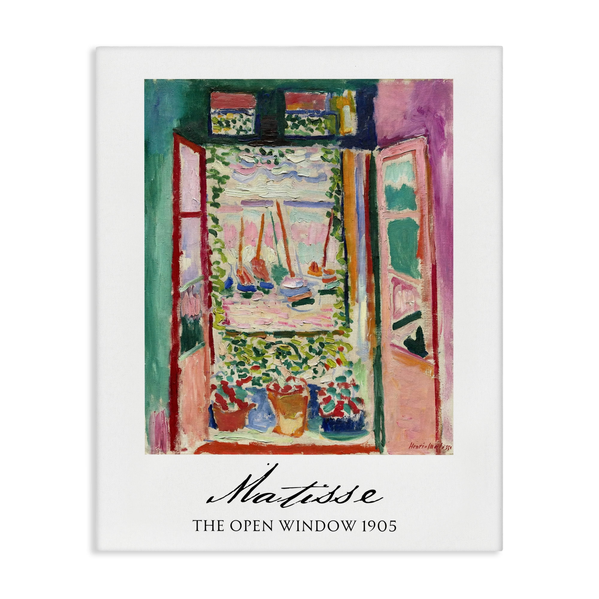The Open Window Matisse Canvas Wall Art, design by Vintage Hustle