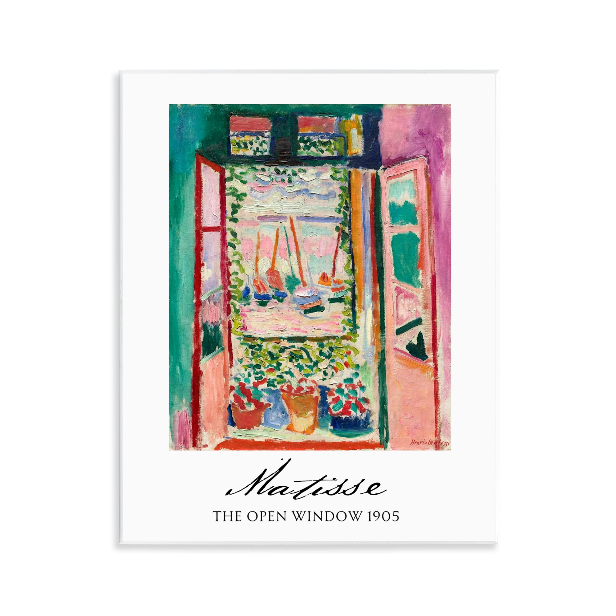 The Open Window Matisse Wall Plaque Art, design by Vintage Hustle