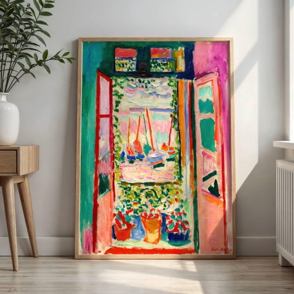 The Open Window by Henri Matisse: Fauvist Mediterranean Harbor Poster
