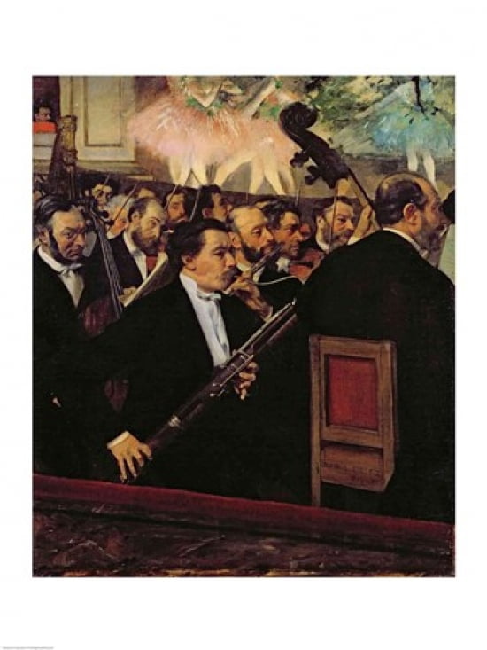 The Opera Orchestra c1870 Canvas Art - Edgar Degas (18 x 24)