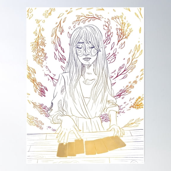 The Oracle Reader Poster Wall Art, Modern Wall Decor For Living Room Bedroom, 8x12 UNFRAMED