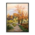thumbnail image 1 of The Orange Woods Along River 16 in x 32 in Framed Painting Canvas Art Print, by Designart, 1 of 5