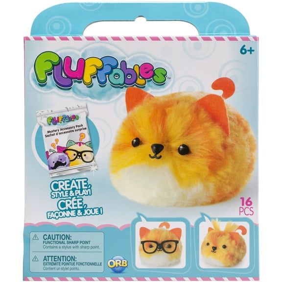 The Orb Factory Make Your Own Fluffables Kit-Pumpkin