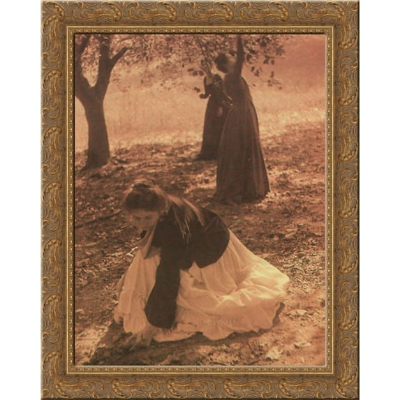 The Orchard 24x20 Gold Ornate Wood Framed Canvas Art by Clarence White