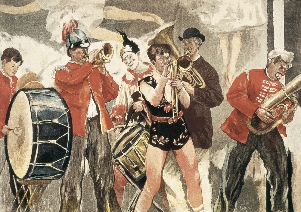 The Orchestra Of The Circus Canvas Art - (36 x 24)
