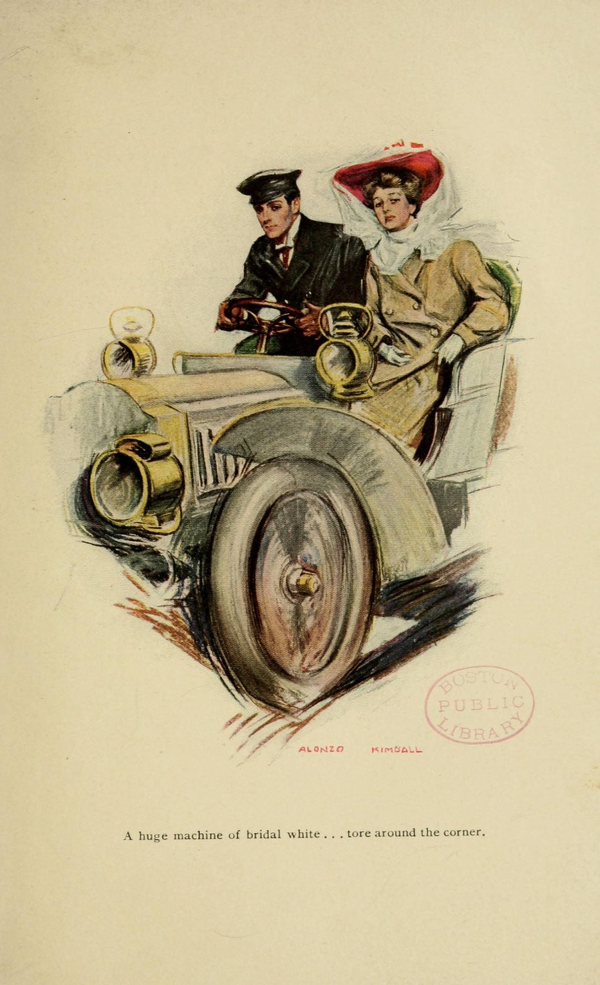 The Orchid 1905 Out motoring Canvas Art - Alonzo Kimball (24 x 36)