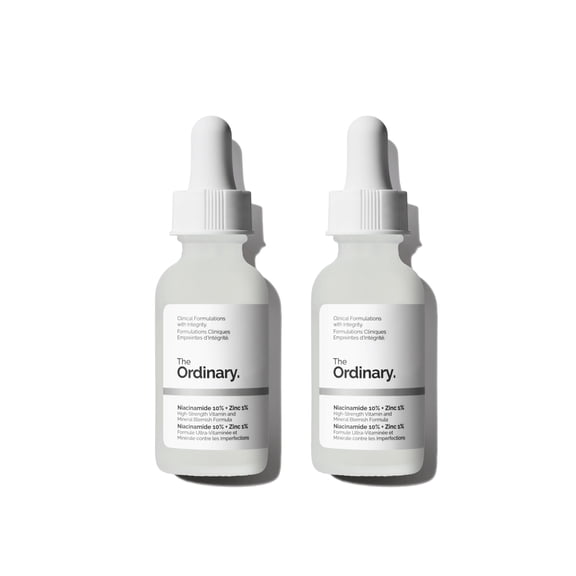 The Ordaniry Niacinamide 10% + Zinc 2%, Smoothing Serum for Blemish-Prone Skin 30mL (2 PACK)
