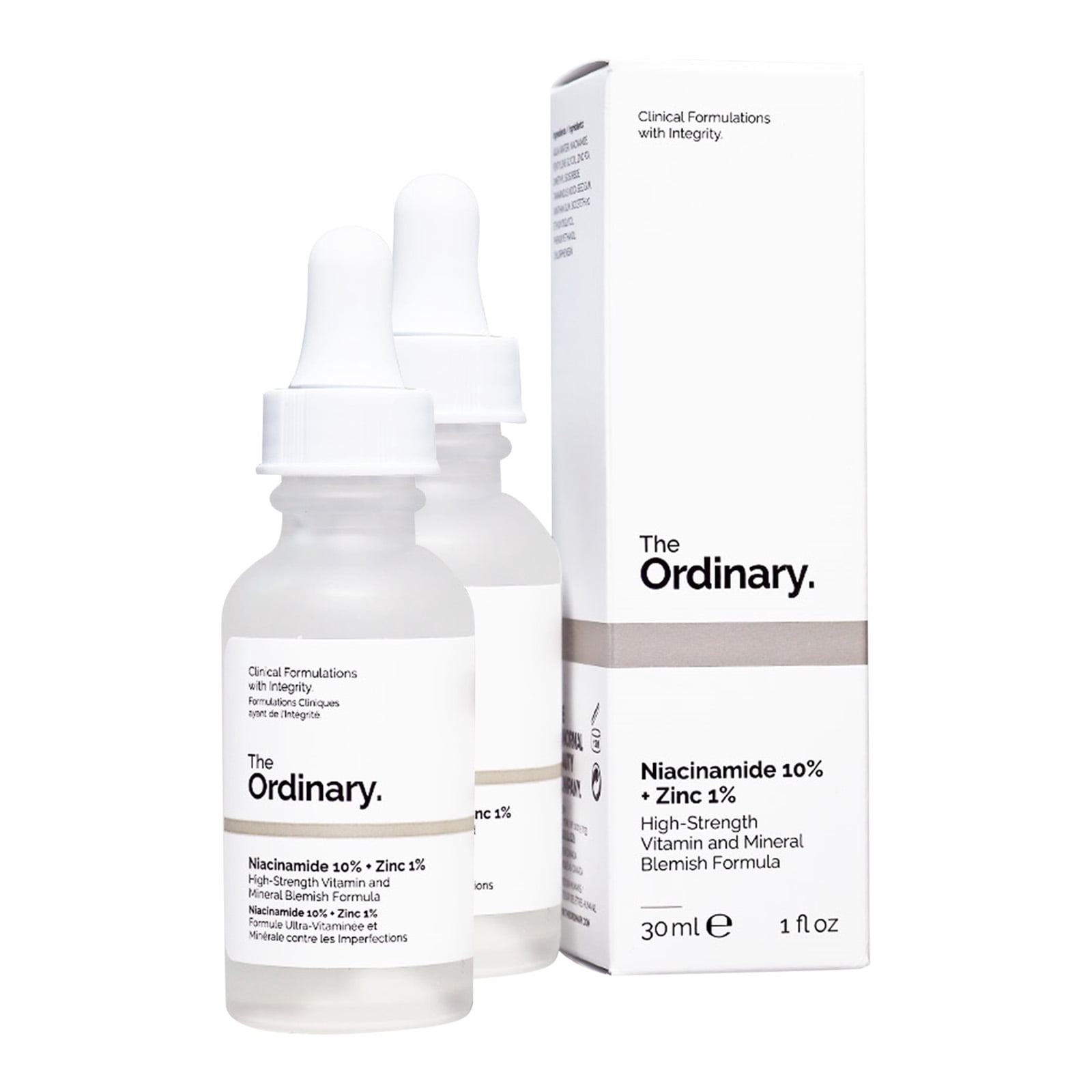 The Ordināry Niācinamide 10% + Zínc 1%, Smoothing Serum for BlémishProne Skin,1 Fl Oz,2Pcs
