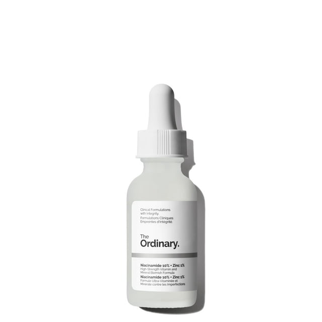 The Ordinary Niacinamide 10% + HYZ01 Zinc 1%, Smoothing Serum for Blemish-Prone Skin, 1 Fl Oz (PACK OF 2)