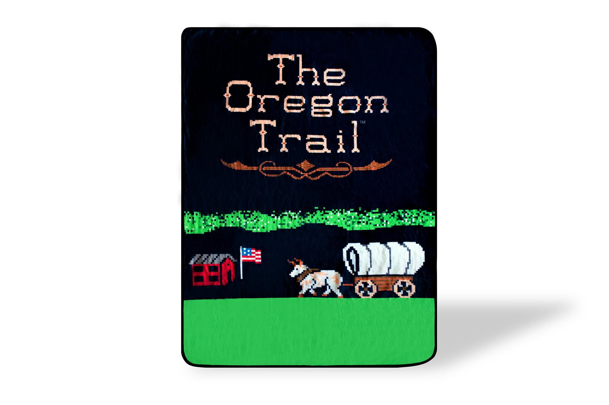 Retro Oregon Trail Fleece Throw Blanket, 60 x 45 Inches