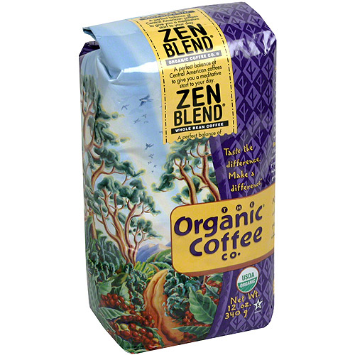 The Organic Coffee Co. Whole Bean Coffee, 12 oz (Pack of 6)