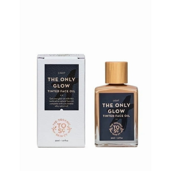 The Organic Skin Co The Only Glow Tinted Face Oil Bronzer Hydrating Moisturizer, Light, 1 fl oz