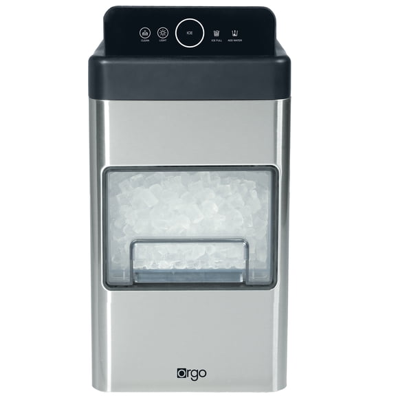 The Orgo Nugget Countertop Ice Maker Portable Chewable Ice Machine for Home & Office, Self-Cleaning, Compact Design, Black