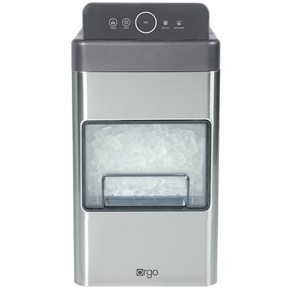 The Orgo Nugget Countertop Ice Maker Portable Chewable Ice Machine for Home & Office, Self-Cleaning, Compact Design, Gray