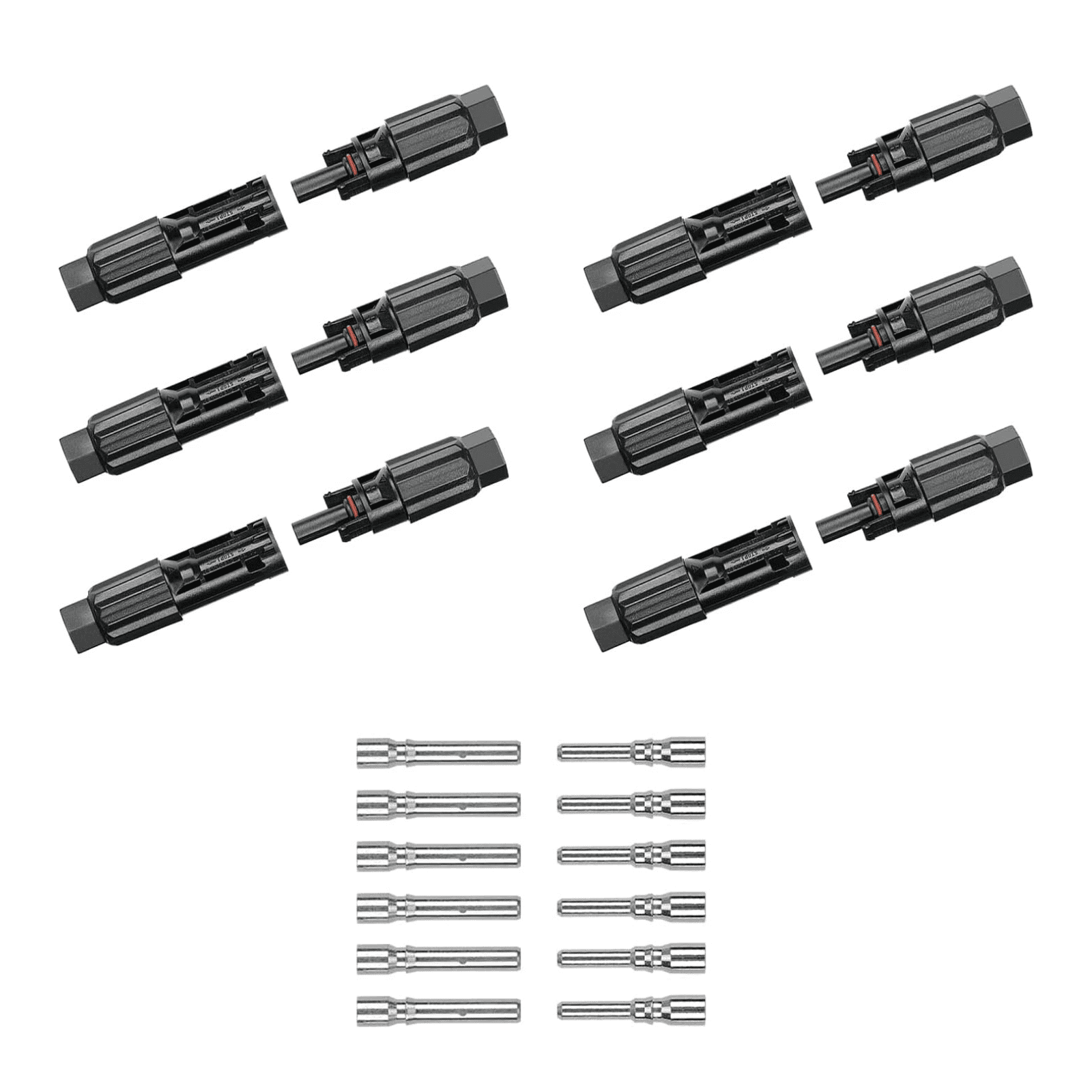 The Original 12PCS Solar Panels Cable Connectors Male/Female IP67 Waterproof -1500V DC 30A MC4 Panel Wire Connector  6 Pairs Eco Worthy Solar Panel Tool Kit Accessories