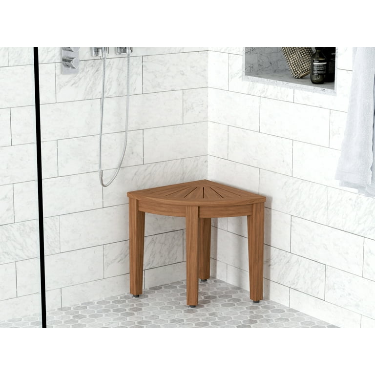 The Original 15.5 Kai Corner Teak Shower Bench Walmart