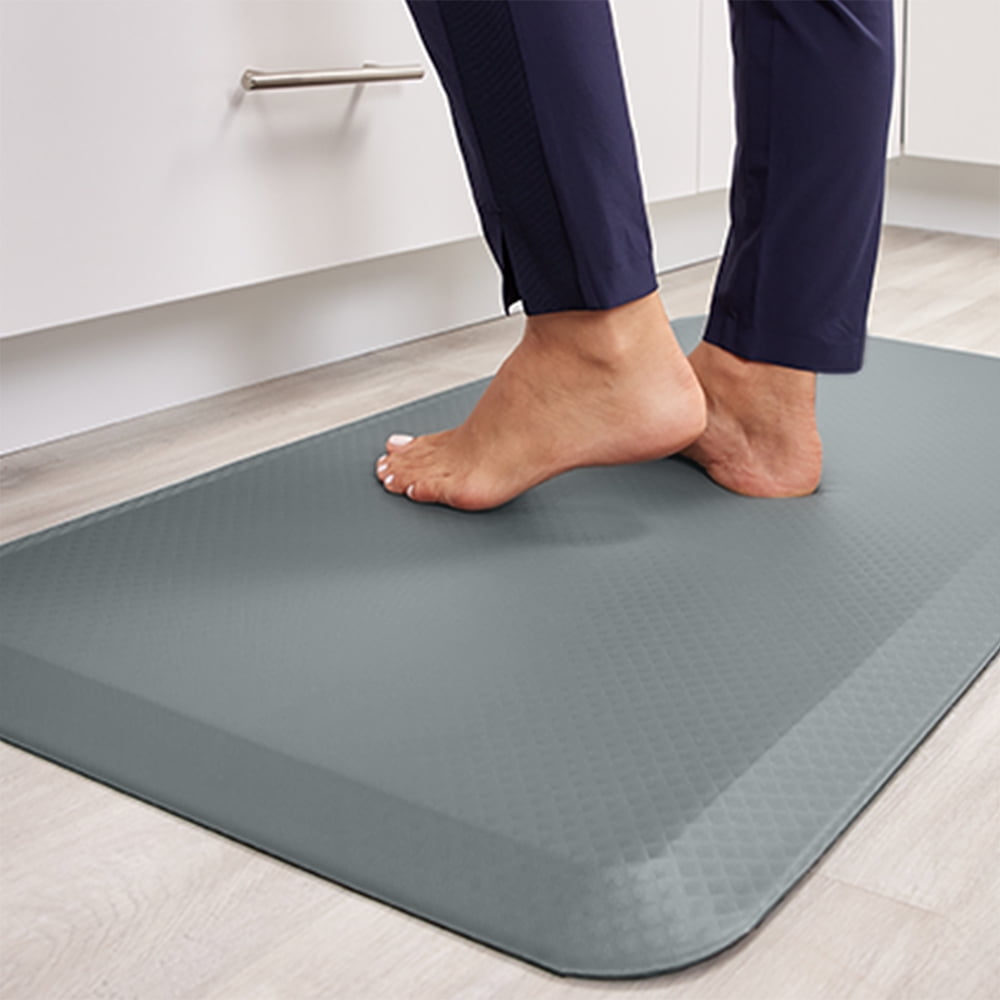 Gray Ergonomic Anti-Fatigue Waterproof Kitchen Mat 20x32