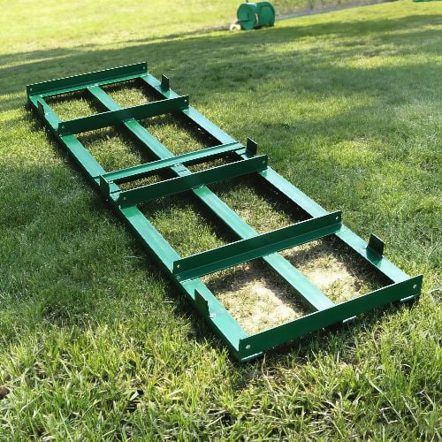 The Original 4FT Drag Harrow Driveway Grader, 46 LB Heavy Duty Tow Behind Lawn and Landscape Rake, Gravel Driveway Drag, Power Rake , Lawn Leveler