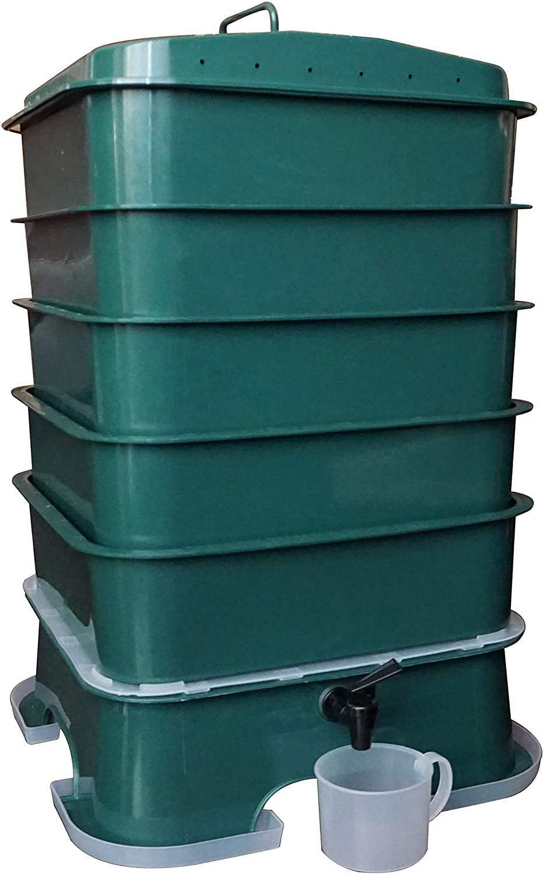 The Original 5 – Tray Worm Composter -Dark Green,Sustainable Design for ...