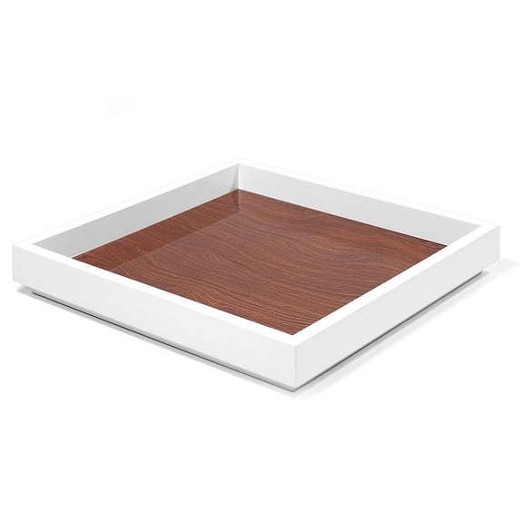 The Original AURA COCKTAIL 12x12 MED TRAY Lacquer Walnut by Swing Design