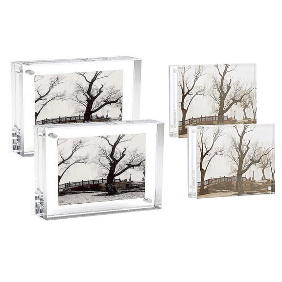 The Original Acrylic Museum MAGNET FRAMES 5x7 2 4x6 2 - specially priced 4 piece bundle